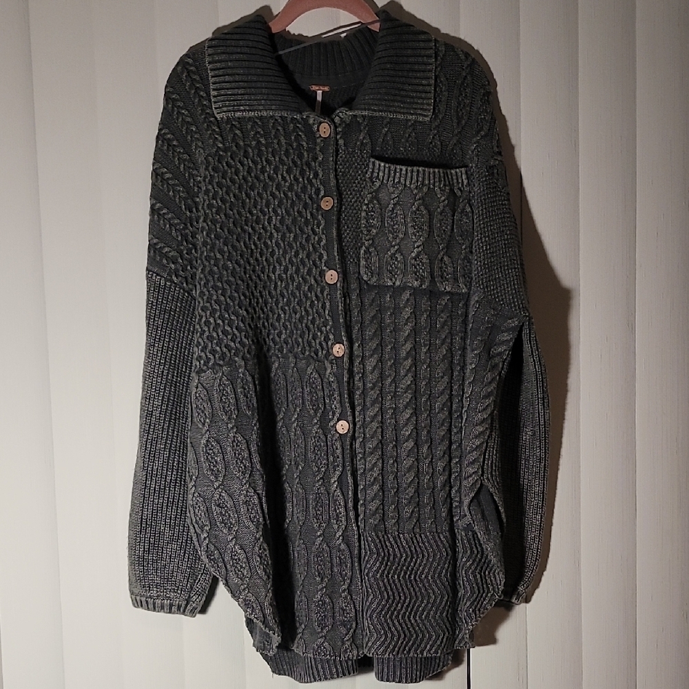 Free People Say Anything Button Up Cardigan